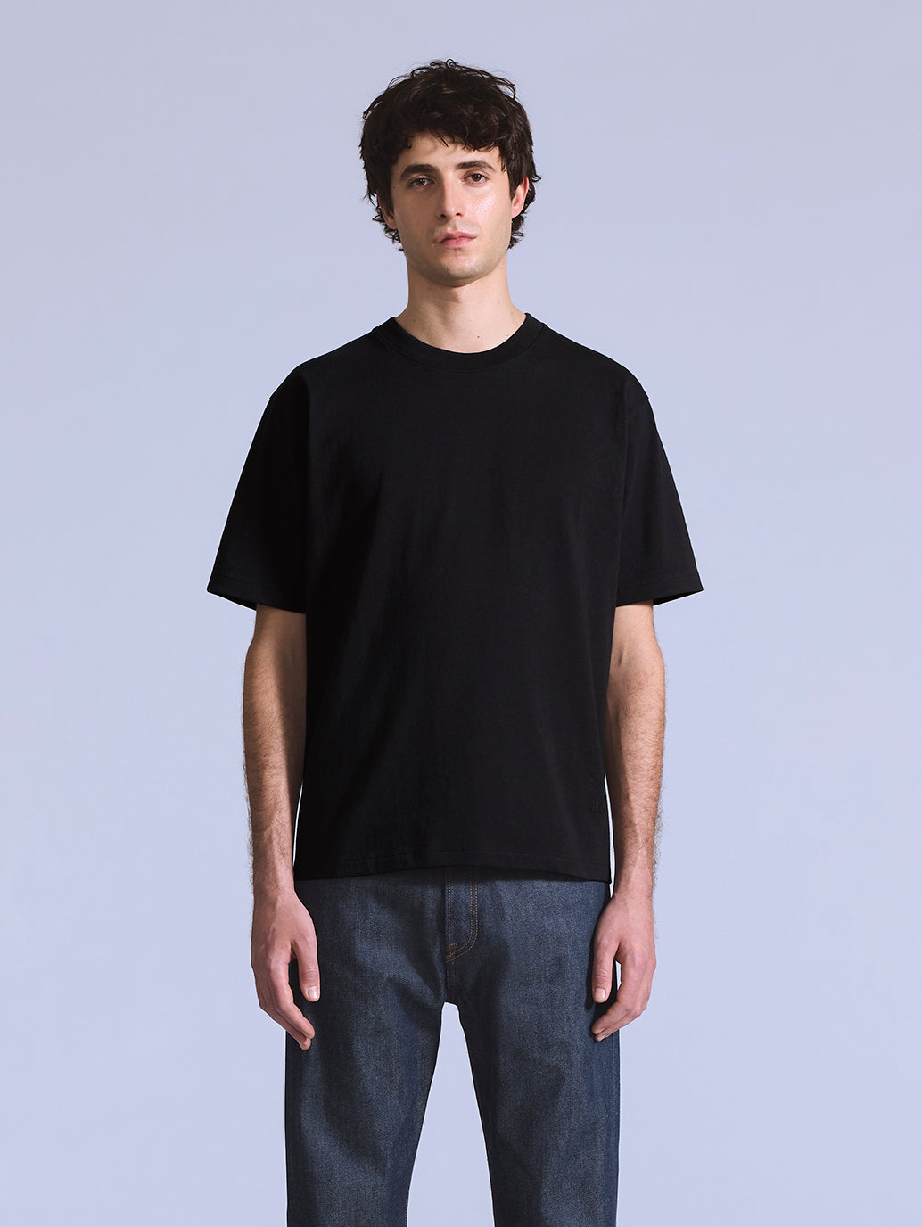 Men's Solid Relaxed Fit T-shirt - Front View