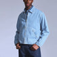 Men's Solid Light Blue Denim Jacket - Styleshot View