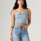 Women's Jadine Denim Cami Tank Top - Styleshot View