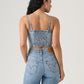 Women's Jadine Denim Cami Tank Top - Back View