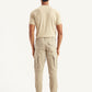 Men's Beige Slim Tapered Fit Cargo Trousers