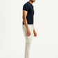 Men's Off White Slim Fit Mid Rise Cargo Trousers - Side View