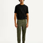 Men's Green Slim Fit Mid Rise Cargo Trousers - Front View