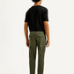 Men's Green Slim Fit Mid Rise Cargo Trousers - Back View