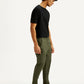 Men's Green Slim Fit Mid Rise Cargo Trousers - Side View