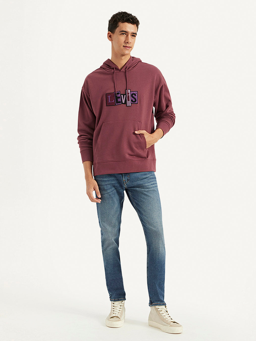 Men's Printed Maroon Sweatshirt