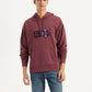 Men's Printed Maroon Sweatshirt - Front View