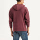 Men's Printed Maroon Sweatshirt - Back View