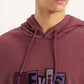 Men's Printed Maroon Sweatshirt - Detail View