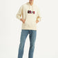 Men's Printed Beige Sweatshirt - Styleshot View