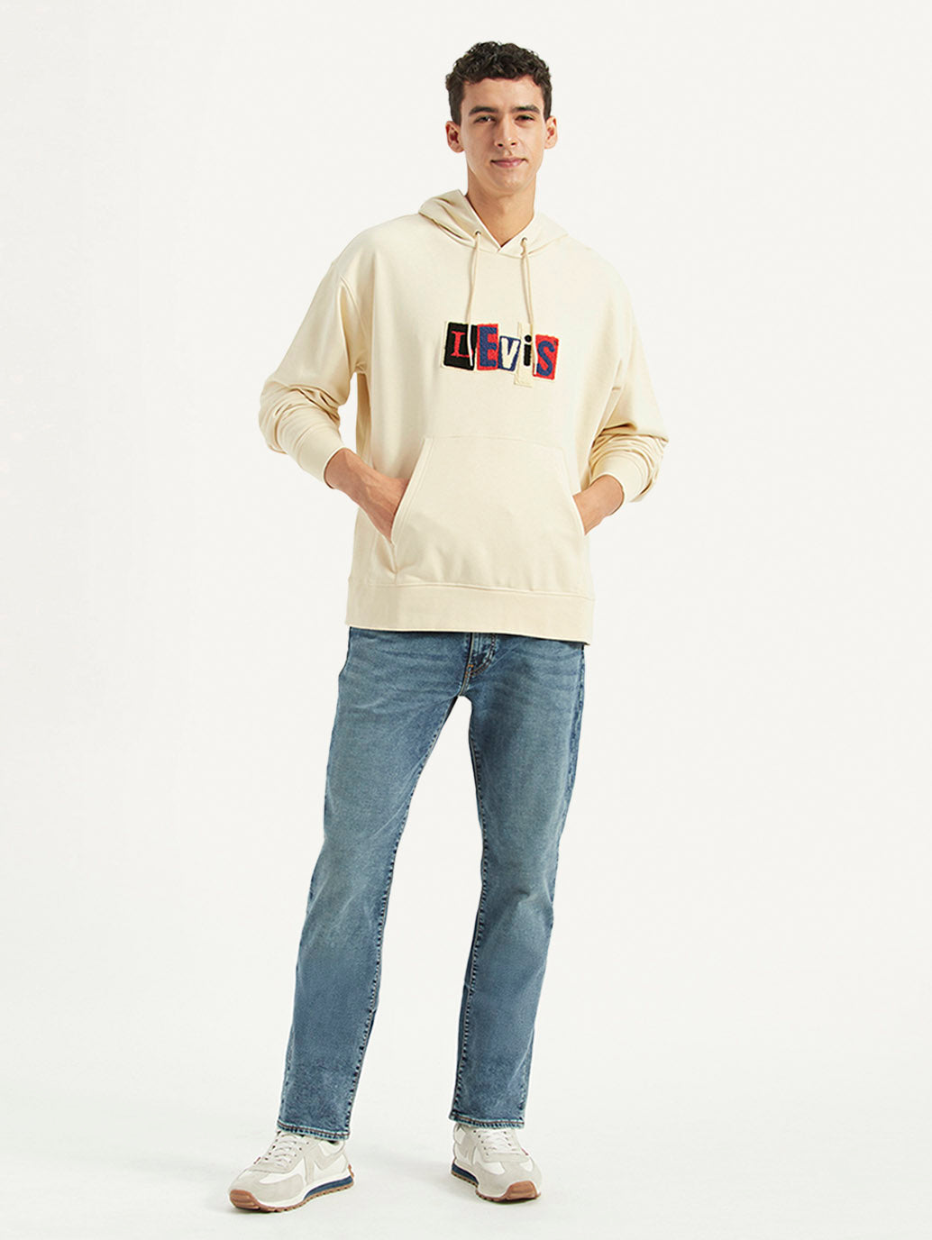 Men's Printed Beige Sweatshirt