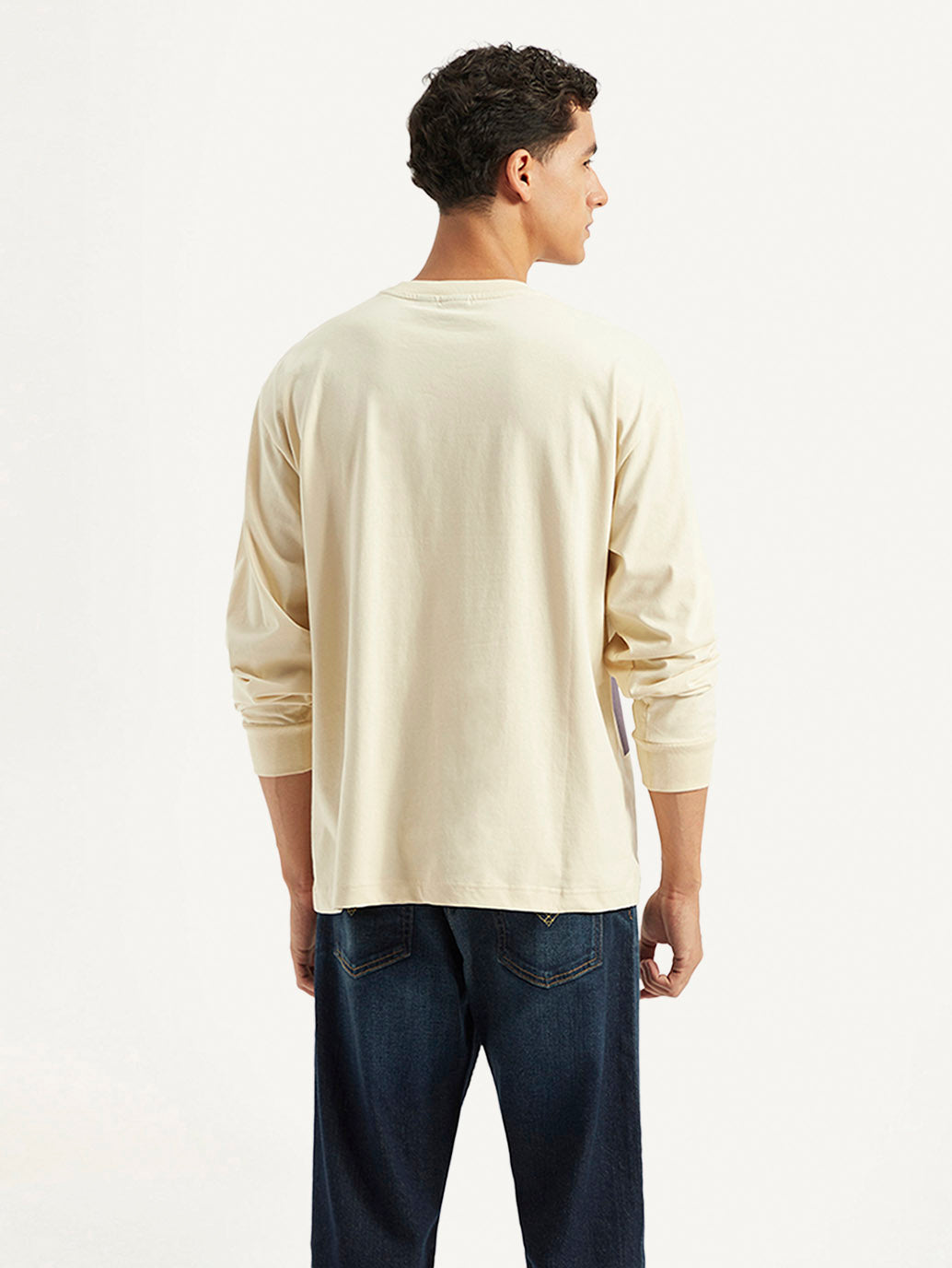 Men's Printed Relaxed Fit T-Shirt - Back View