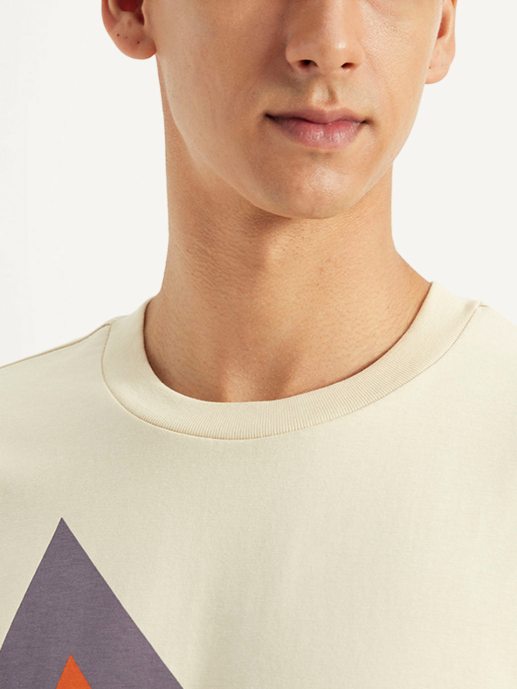 Men's Printed Relaxed Fit T-Shirt - Detail View