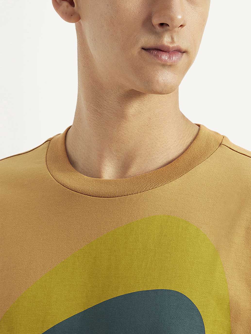 Men's Printed Boxy Fit T-Shirt - Detail View