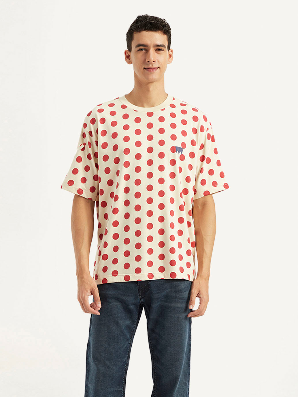 Men's Printed Relaxed Fit T-Shirt - Front View