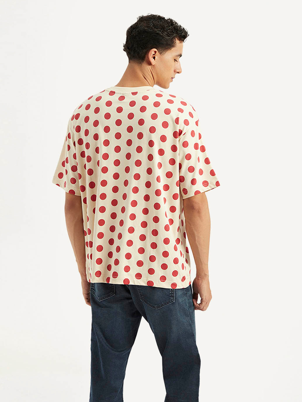 Men's Printed Relaxed Fit T-Shirt - Back View