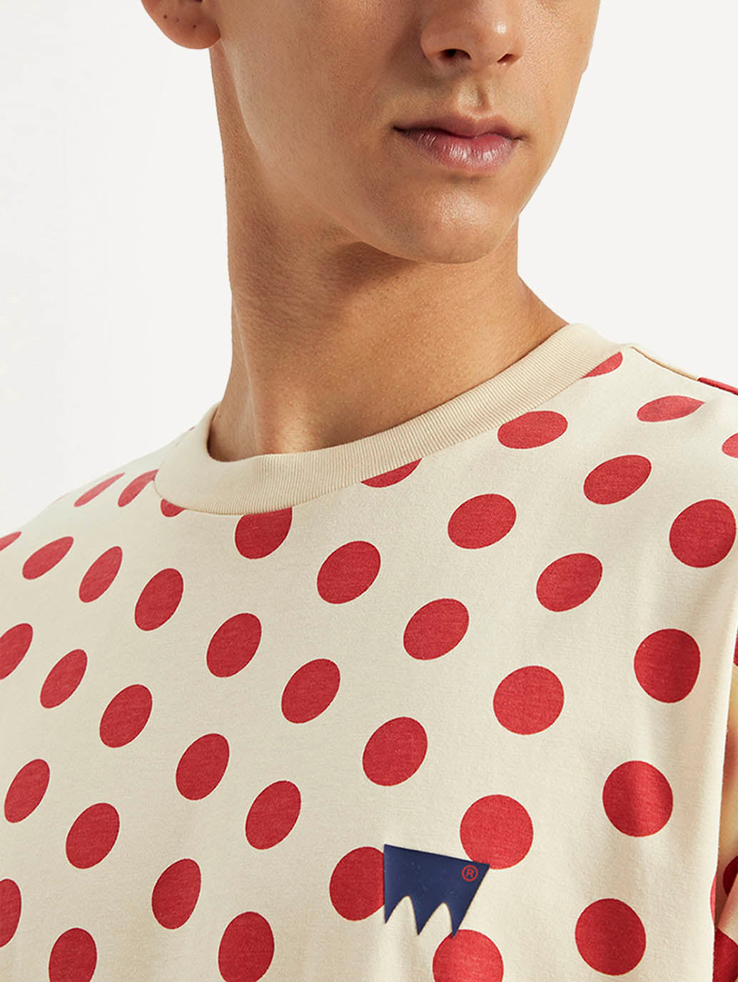 Men's Printed Relaxed Fit T-Shirt - Detail View