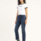 Women's 724 Blue Straight Fit High Rise Jeans - Side View
