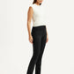 Women's 724 Black Straight Fit High Rise Jeans - Side View