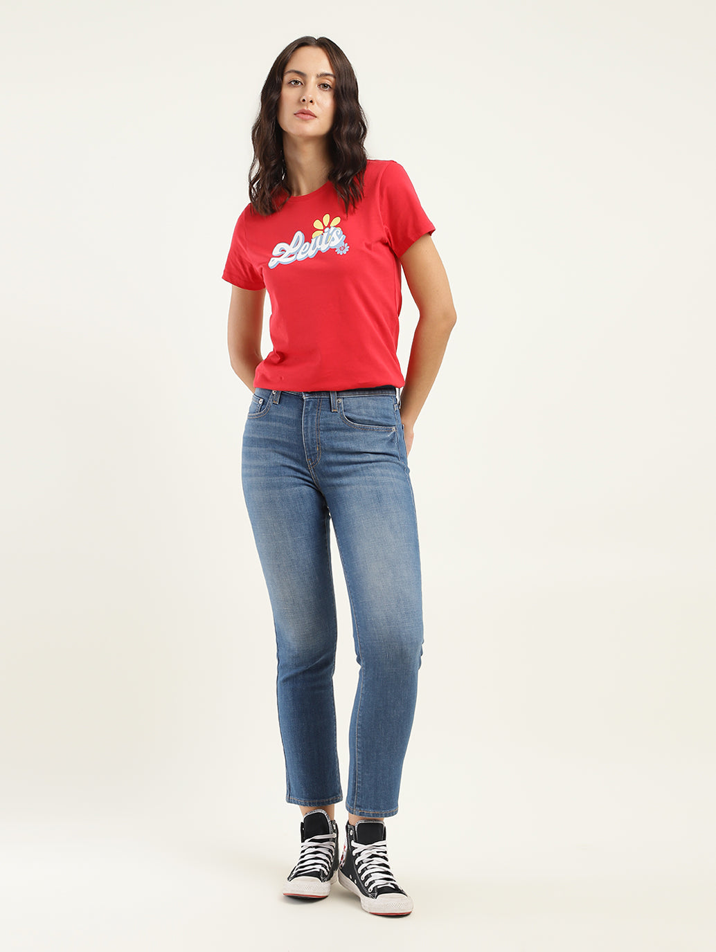 Women's 710 Blue Skinny Fit High Rise Jeans