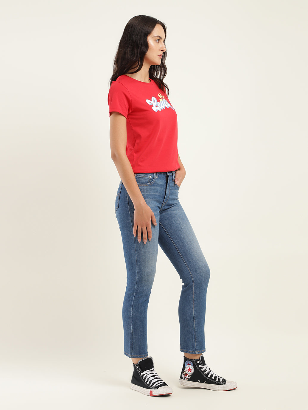 Women's High Rise 724 Slim Straight Fit Jeans