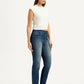 Women's 724 Blue Straight Fit High Rise Jeans - Side View