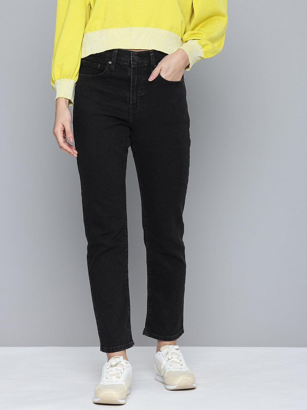 Women's 711 Black Skinny Fit High Rise Jeans