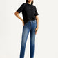 Women's 724 Blue Straight Fit High Rise Jeans - Styleshot View