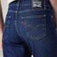 Women's 724 Dark Blue Slim Straight Fit High Rise Tinted Jeans - 20 View
