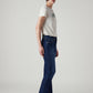 Women's 724 Dark Blue Slim Straight Fit High Rise Tinted Jeans - Side View