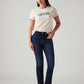 Women's 724 Navy Straight Fit High Rise Jeans - Styleshot View