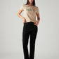 Women's 724 Black Slim Straight Fit High Rise Jeans - Styleshot View