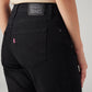 Women's 724 Black Slim Straight Fit High Rise Jeans - Detail View