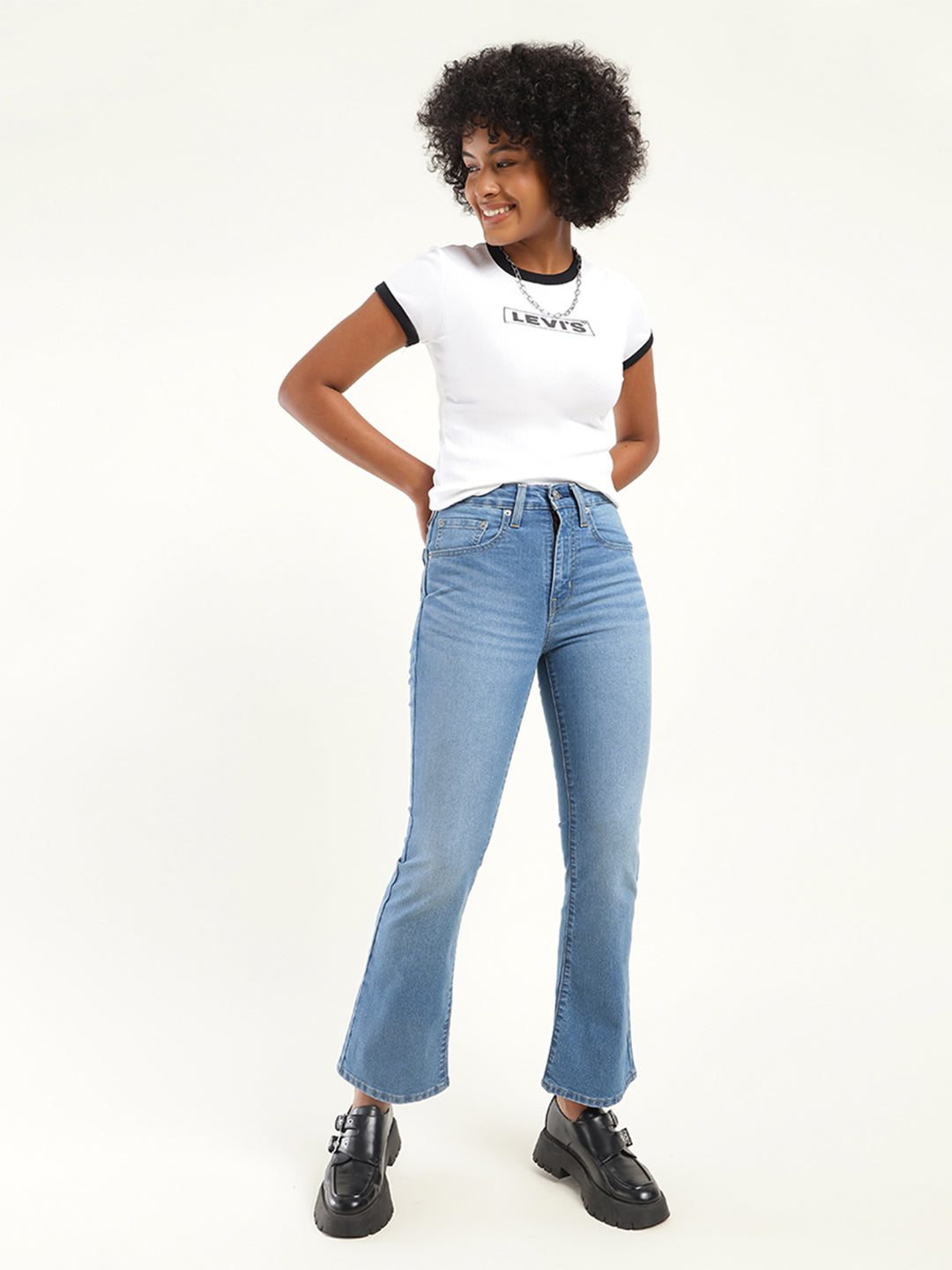 Women's 725 Blue Bootcut Fit High Rise Jeans