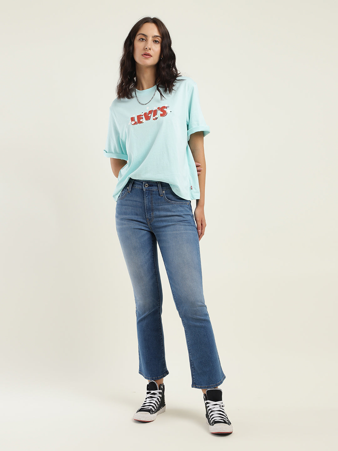Women's 725 Blue Bootcut Fit High Rise Jeans