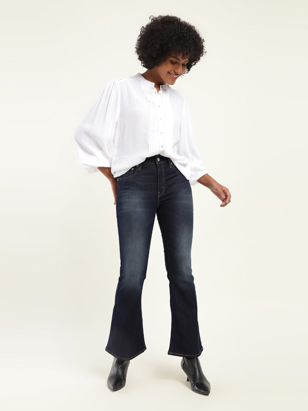 Women's 710 Blue Skinny Fit High Rise Jeans
