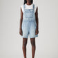 Women's Light Indigo Regular Fit Mid Rise Dungaree - Front View