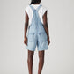 Women's Light Indigo Regular Fit Mid Rise Dungaree - Back View