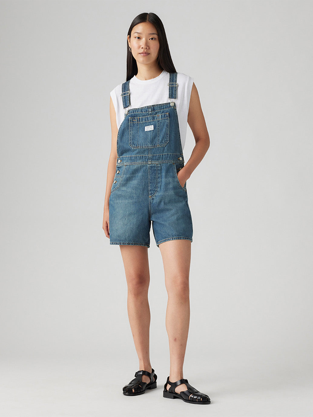 Women's Denim Utility Shortalls