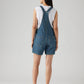 Women's Denim Utility Shortalls - Back View