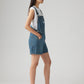 Women's Denim Utility Shortalls - Side View