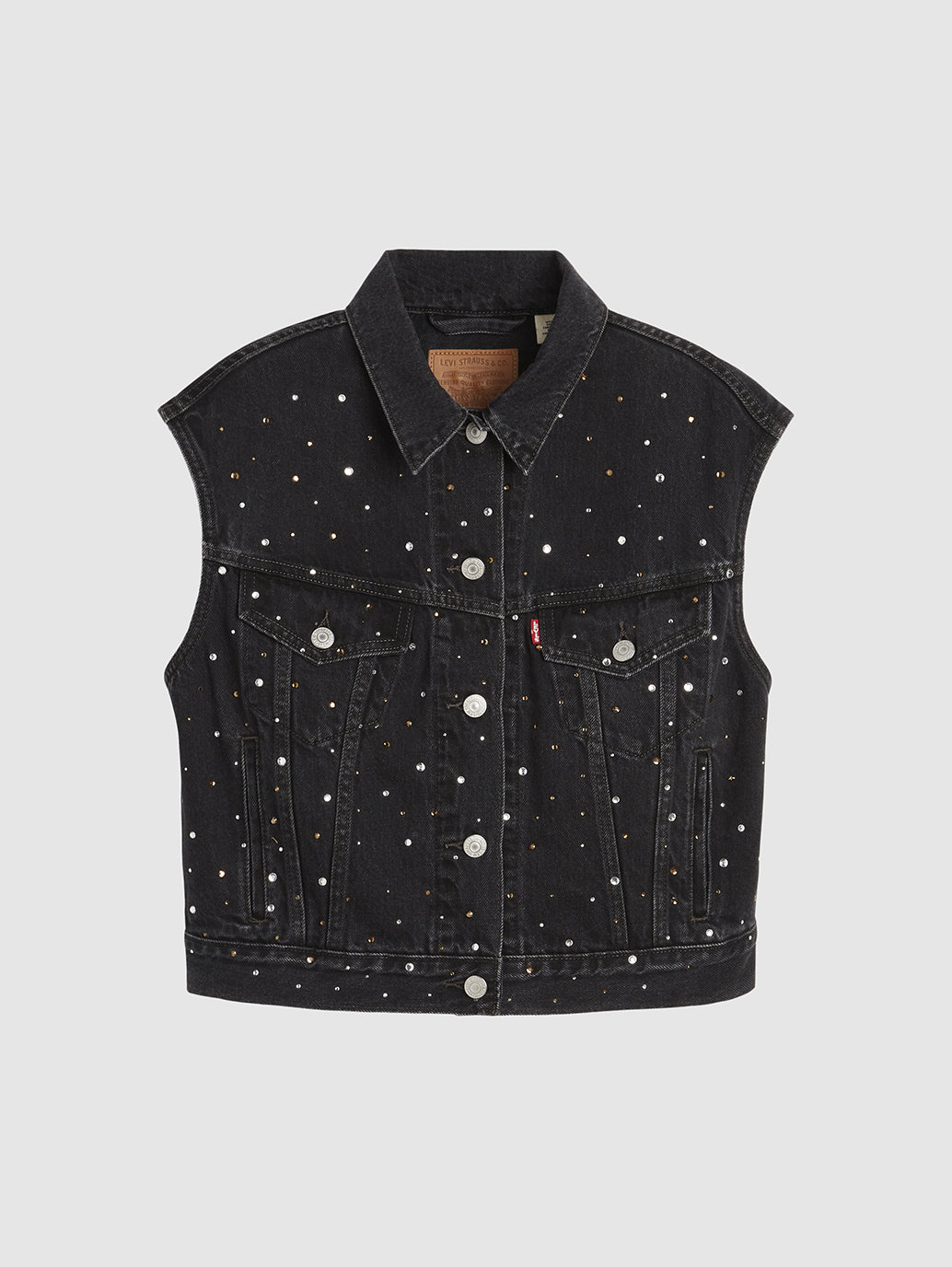 Women's Shrunken '90s Trucker Vest - Front View