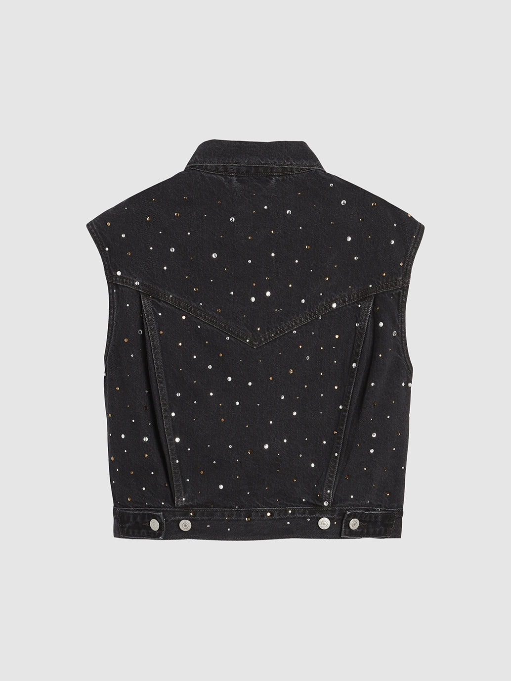 Women's Shrunken '90s Trucker Vest - Back View