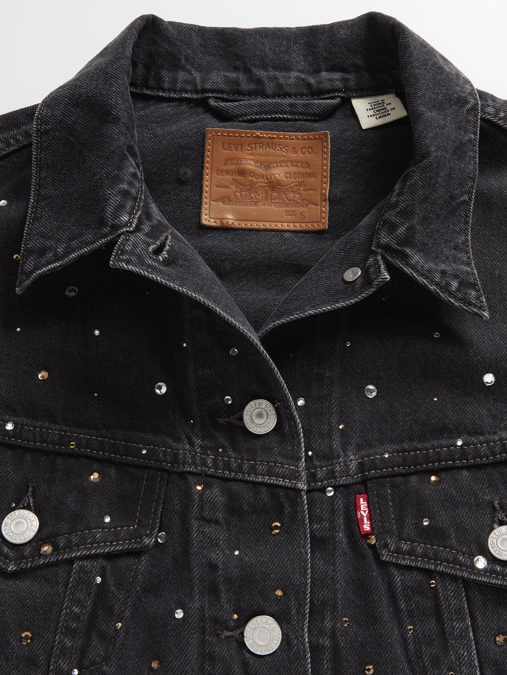 Women's Shrunken '90s Trucker Vest - Detail View