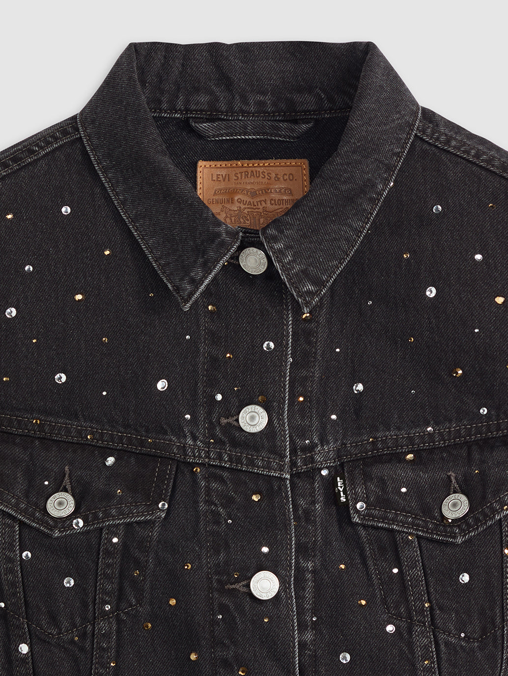 Women's Shrunken '90s Trucker Vest - Detail View