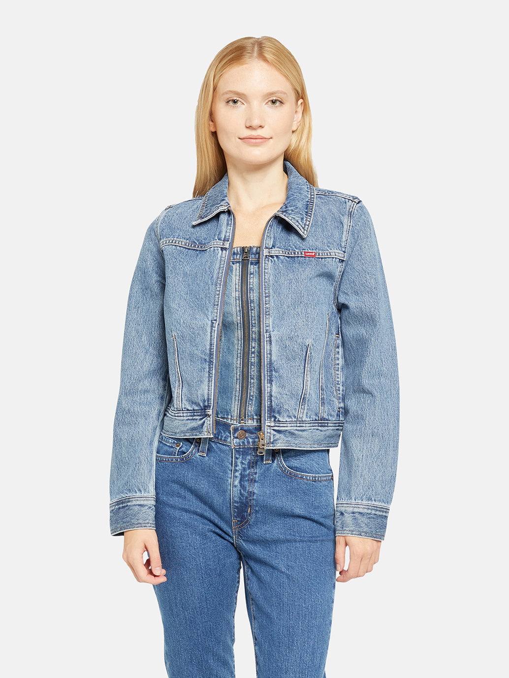 Women's XS Dart Denim Trucker Jacket