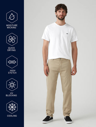 Men's Beige Regular Fit Tech Pant Chinos