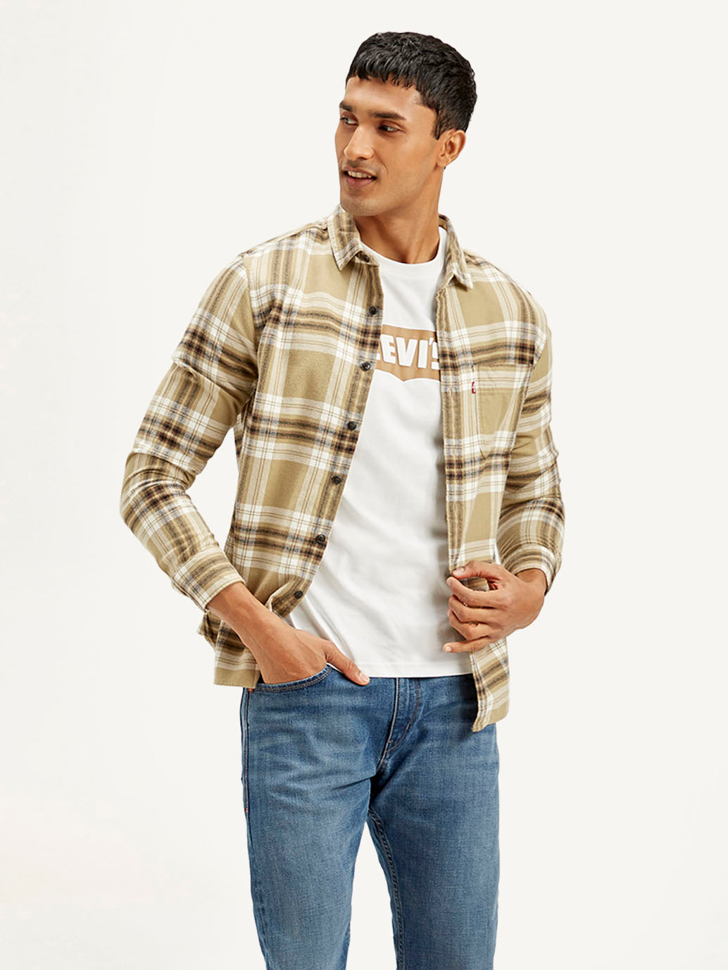 Men's Checkered Loose Fit Shirt