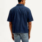 Men's Resort Collar Solid Oversized Shirt - Back View