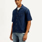 Men's Resort Collar Solid Oversized Shirt - Side View